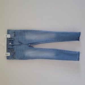 Old Navy Rockstar Super Skinny High Rise Denim Jeans with Raw Hem - Size 6